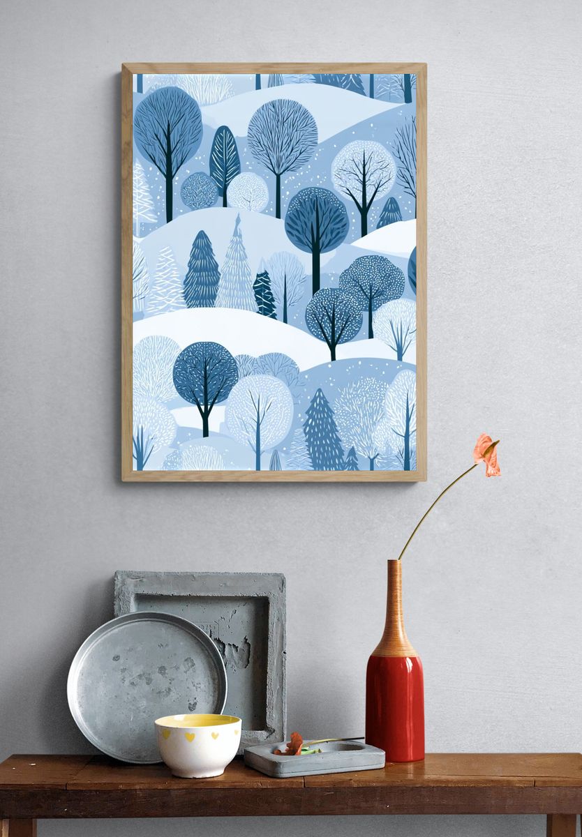 Winter Forest Landscape Poster. — room view 3