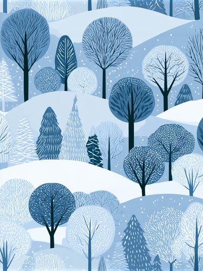 Winter Forest Landscape Poster.