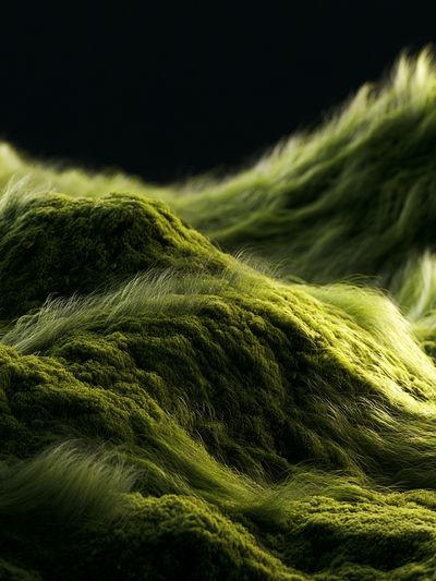 Mossy Hillscape Photography Poster.