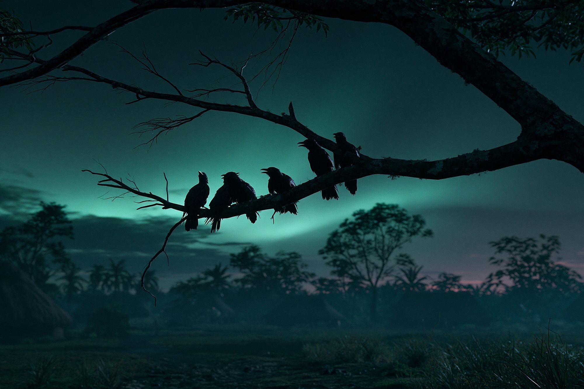Crows at Dusk Nature Poster. poster — nature art