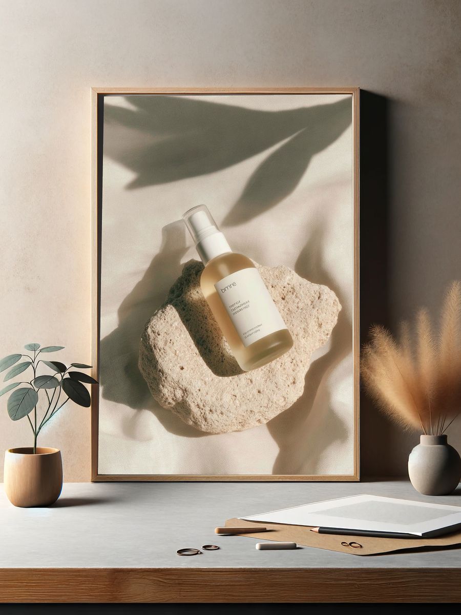 Natural Skincare Product — Minimalist Print. — room view 2
