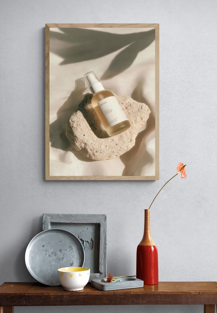 Natural Skincare Product — Minimalist Print. — room view 3