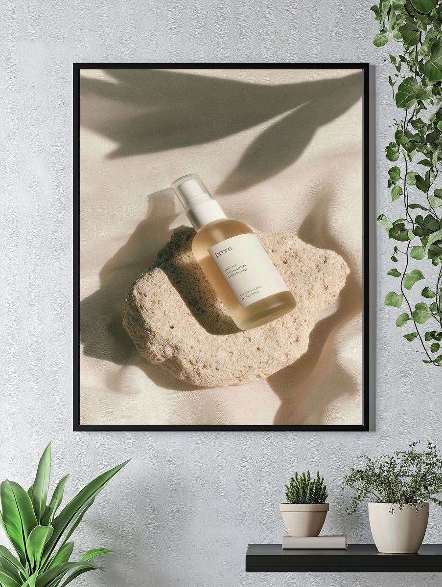 Natural Skincare Product — Minimalist Print. — room view 4