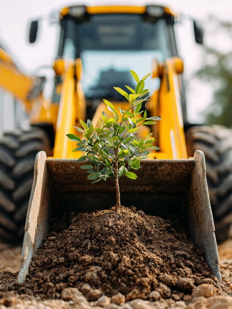 Tree in Construction — Nature Poster. poster detail