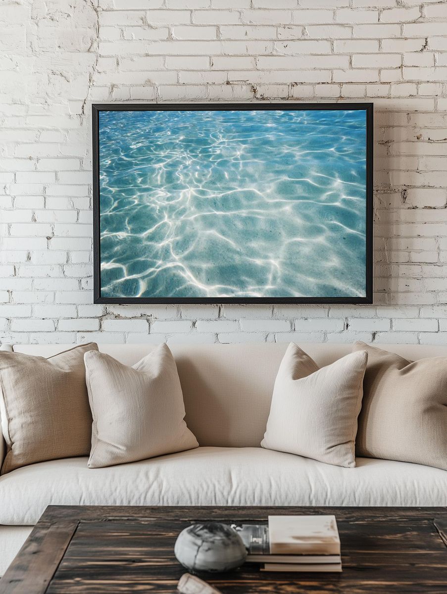 Tropical blue sea water textured. — room view 1