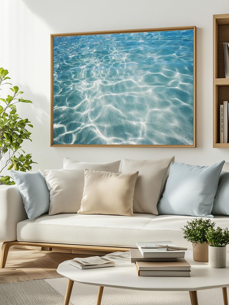 Tropical blue sea water textured. — room view 2