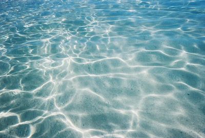 Tropical blue sea water textured. poster