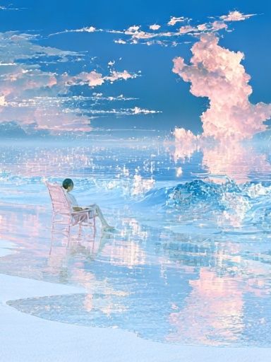Dreamy Seascape Reflection Print. poster detail