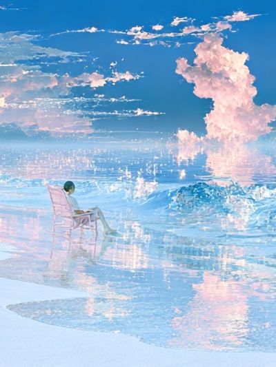 Dreamy Seascape Reflection Print.