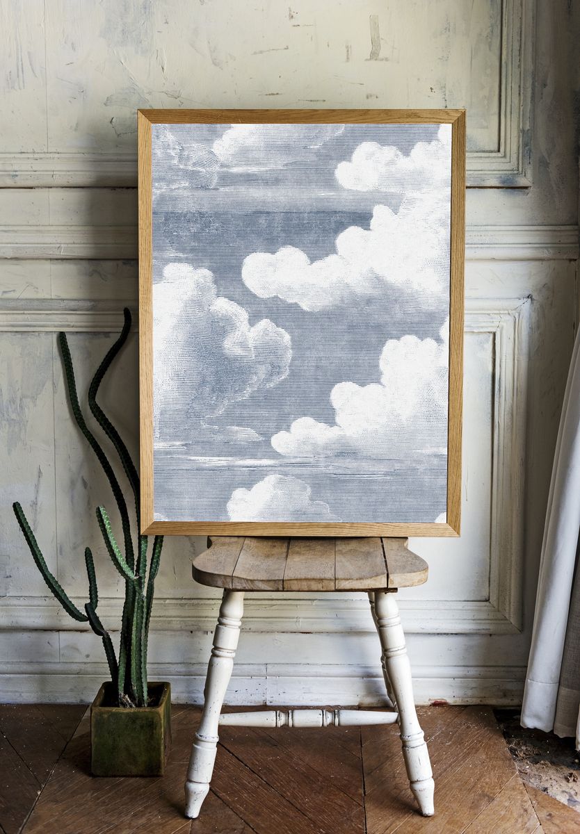 Cloudscape Texture Poster. room preview