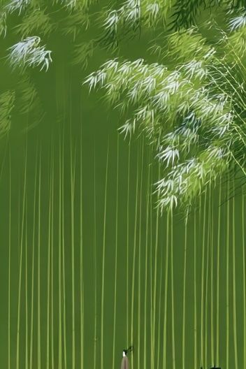 Bamboo Grove Minimalist Print. poster detail