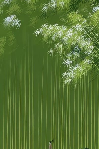 Bamboo Grove Minimalist Print.