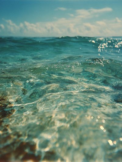 Turquoise Ocean Waves Photography Poster.