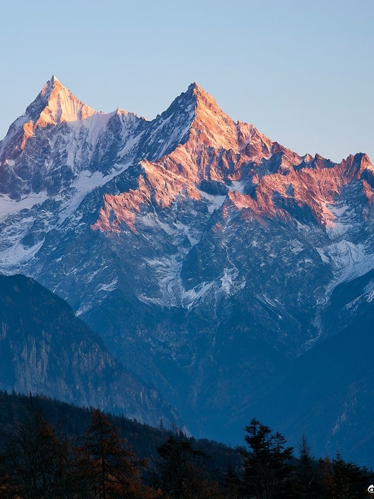 Alpine Sunrise Mountain Poster. poster detail