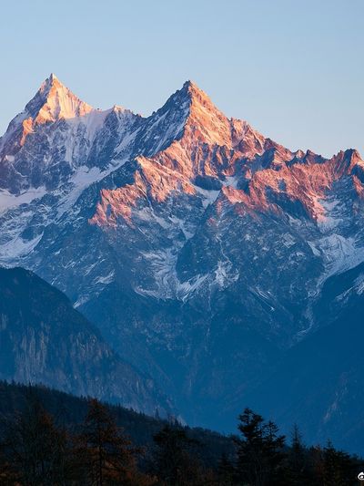 Alpine Sunrise Mountain Poster. poster