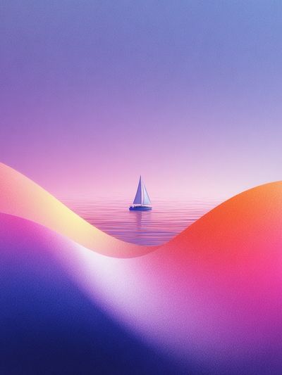 Dreamy Sailboat Seascape Print