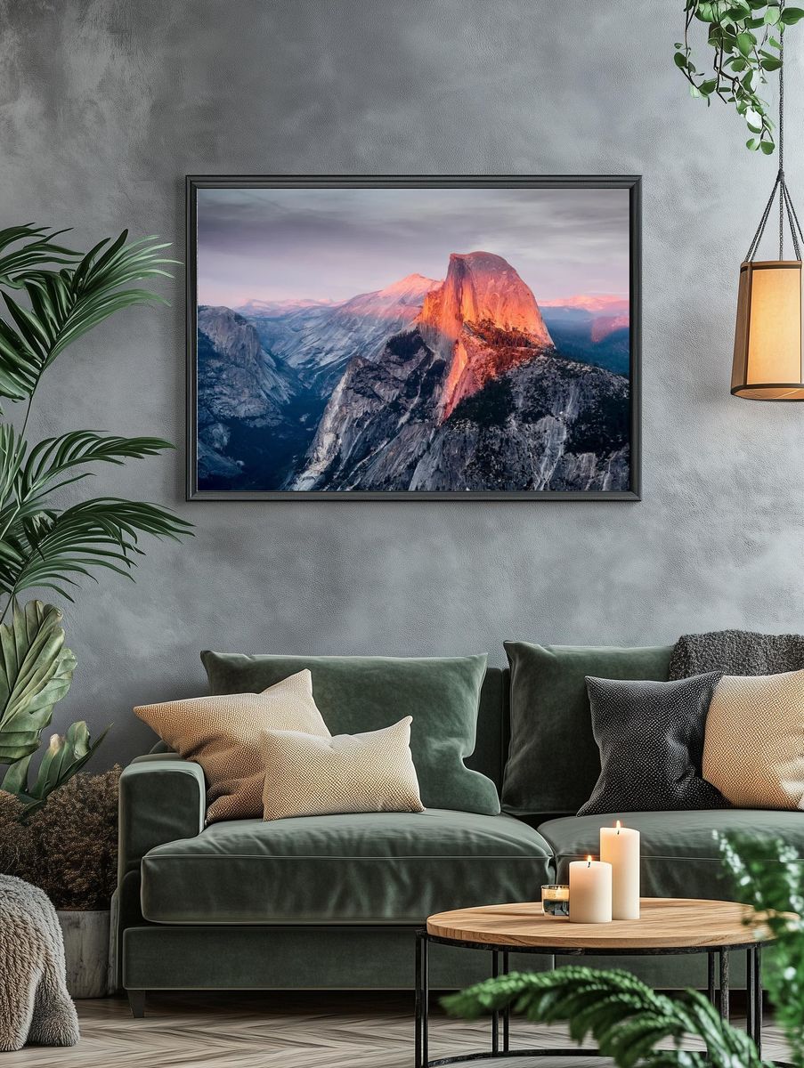 Half Dome sunset as seen. — room view 4