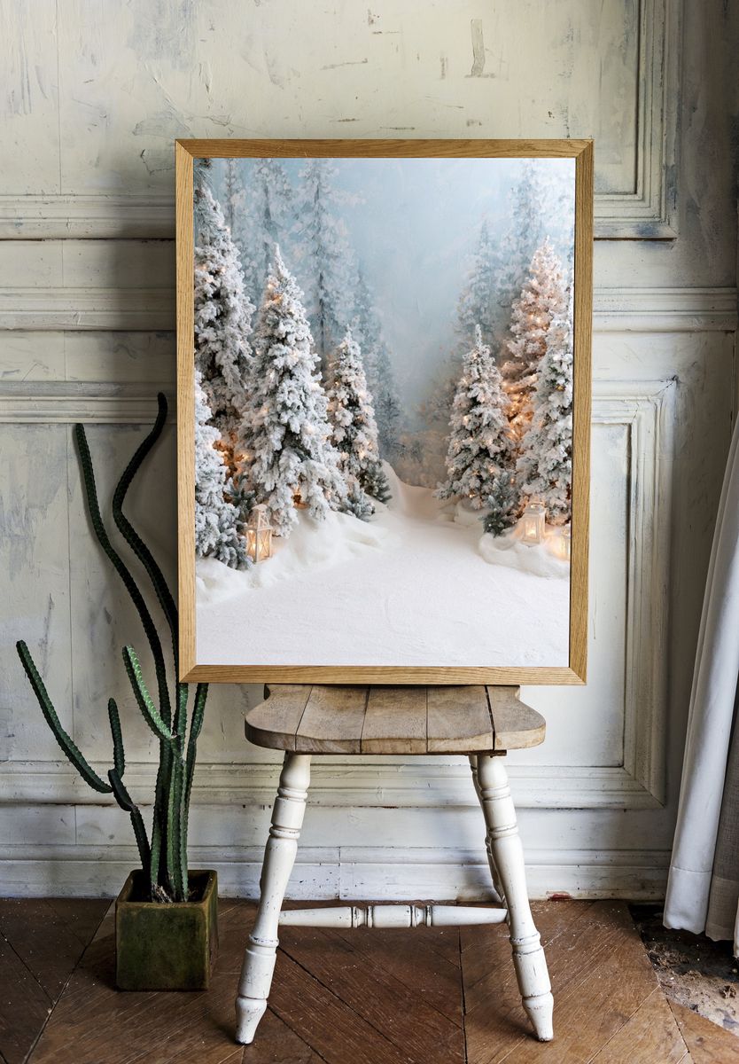 Snowy Winter Forest Poster. — room view 1