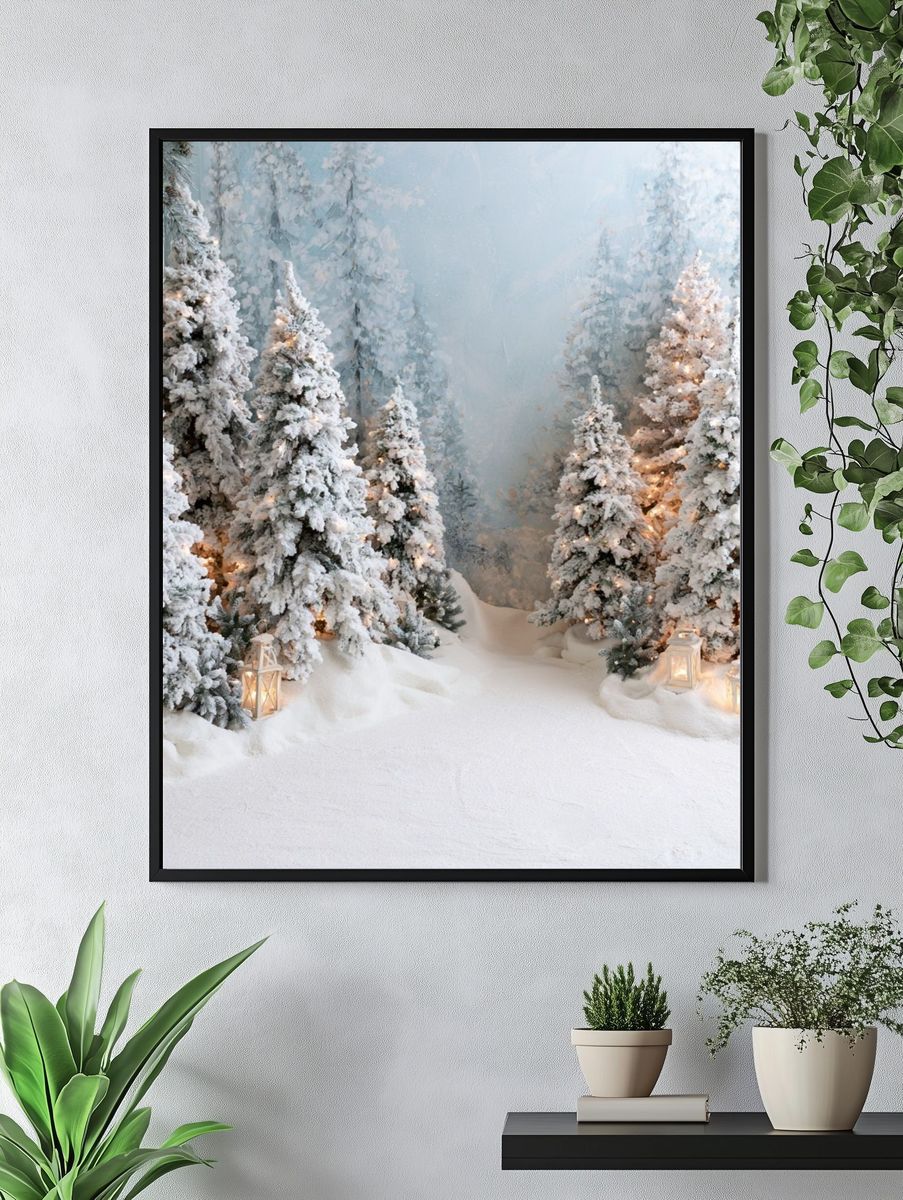 Snowy Winter Forest Poster. — room view 4