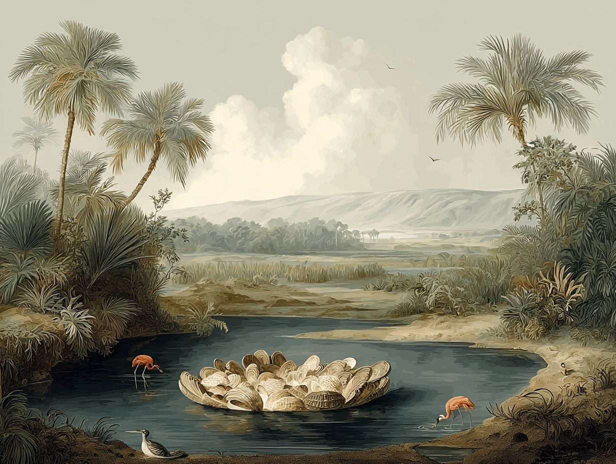 Tropical Lagoon Landscape Print. poster — nature art