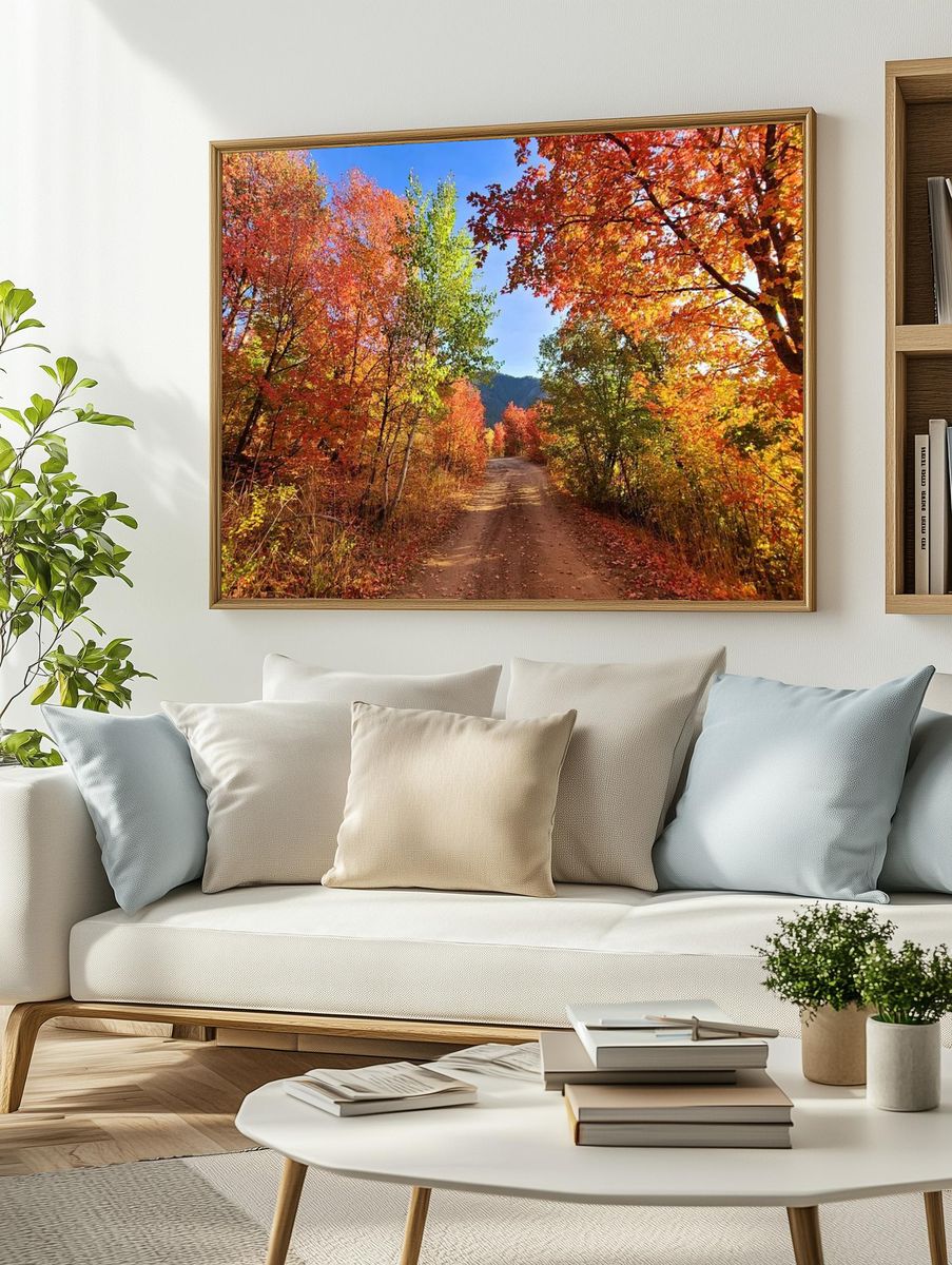 Fall colors dirt road Cub. — room view 2