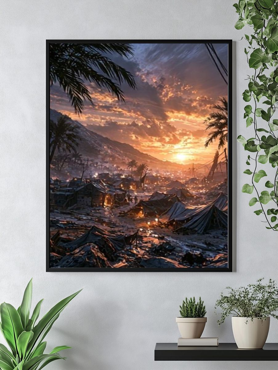 Tropical Sunset Camp Poster. — room view 4