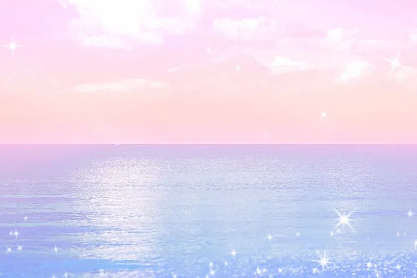Pastel beach desktop wallpaper, aesthetic. poster — nature art