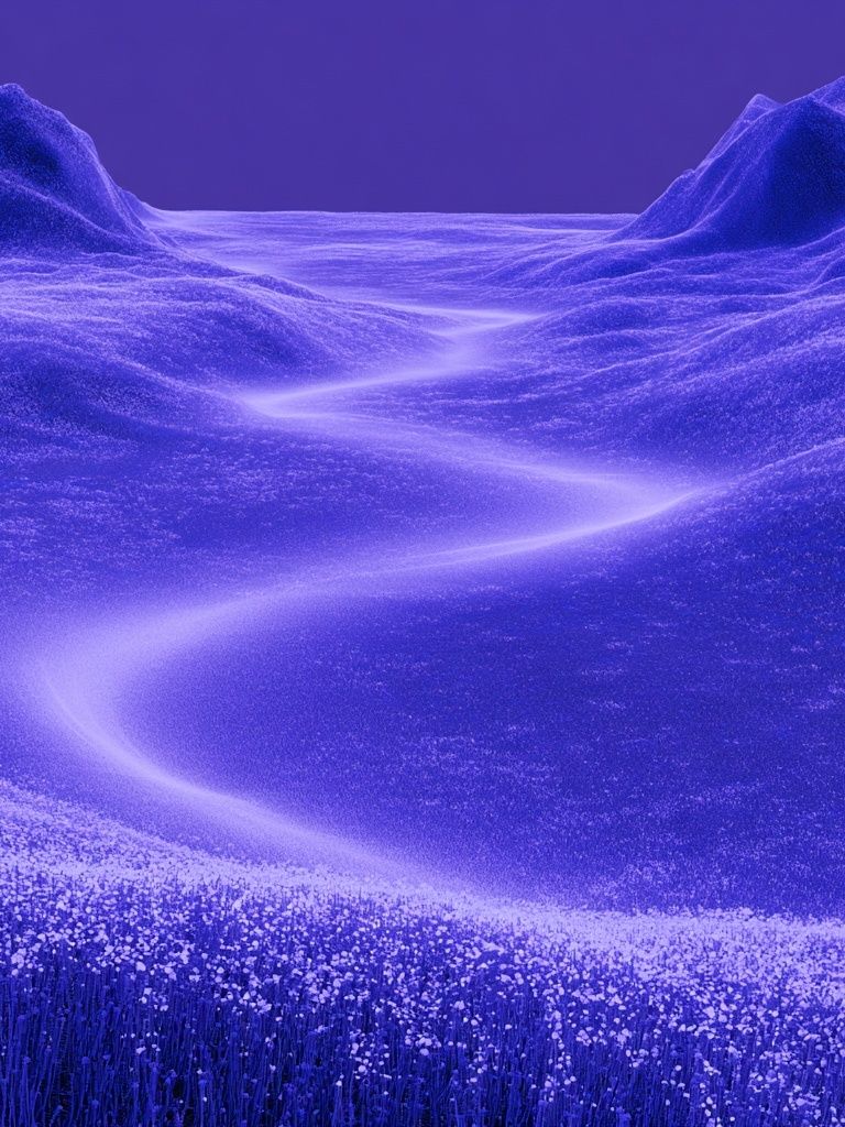Purple Dreamscape Landscape Print. poster detail