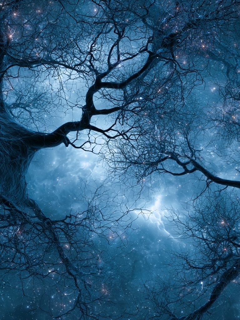 Enchanted Night Forest Print. poster detail