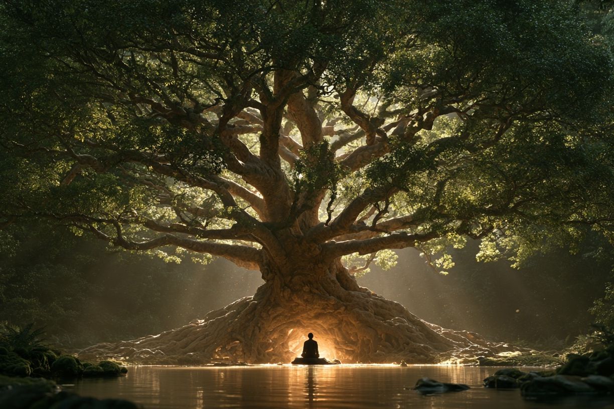 Sacred Tree Meditation Poster. poster — nature art