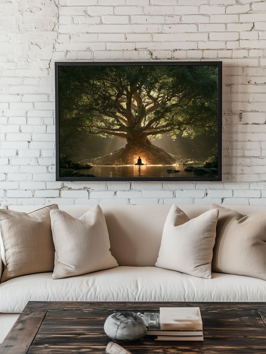 Sacred Tree Meditation Poster. — room view 1
