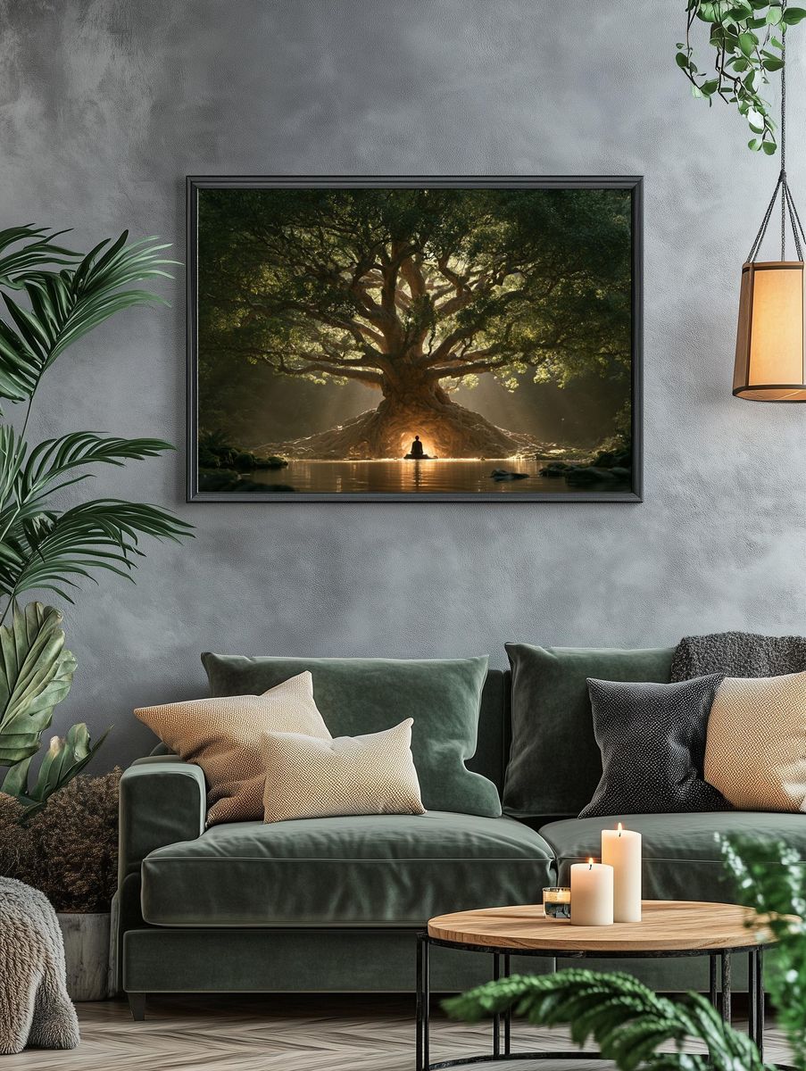 Sacred Tree Meditation Poster. — room view 4