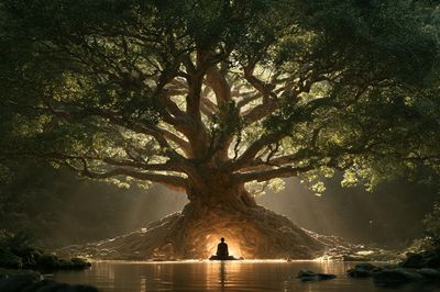 Sacred Tree Meditation Poster.
