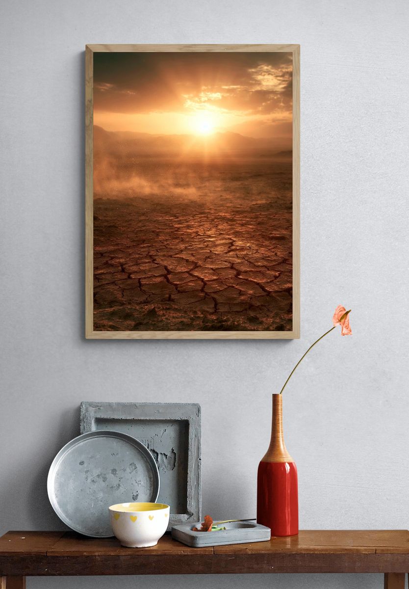 Desert Sunrise Landscape Print. — room view 3
