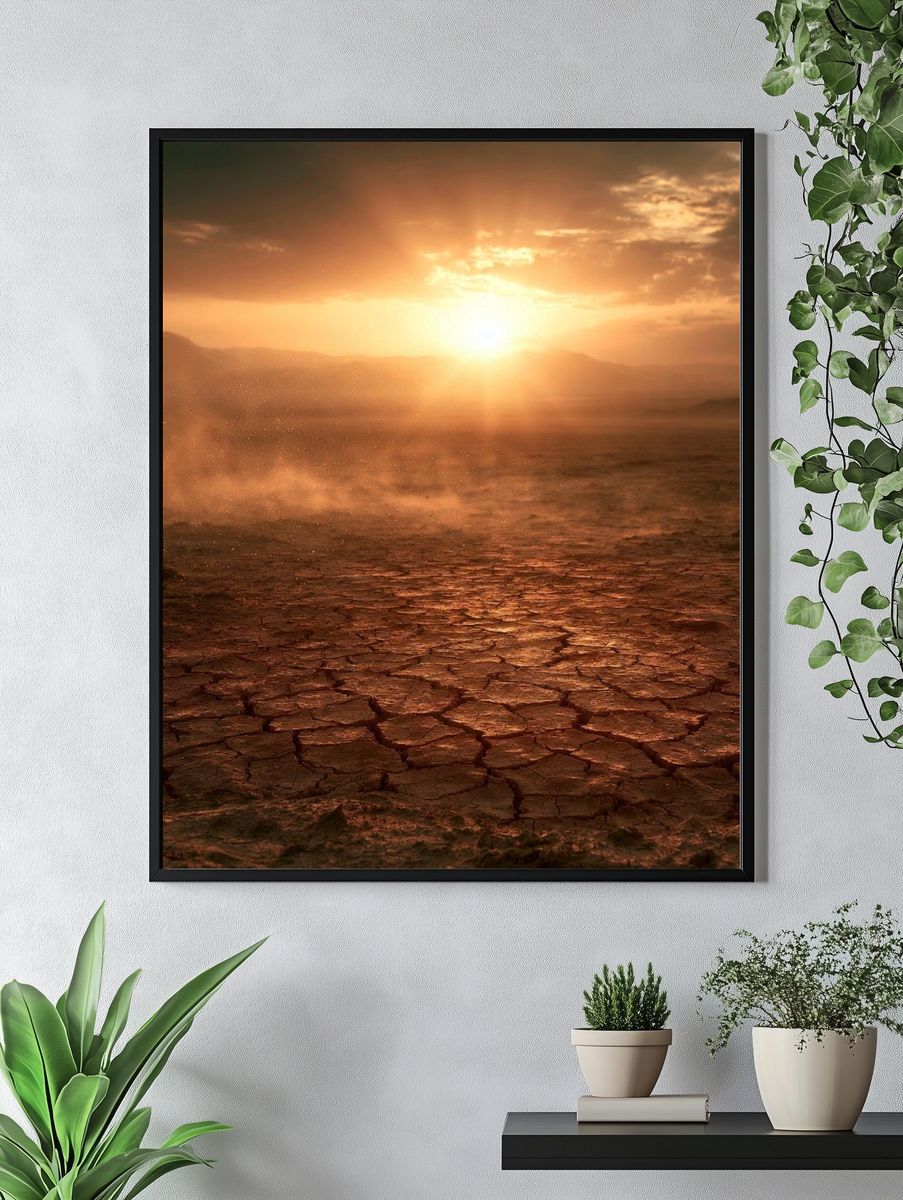 Desert Sunrise Landscape Print. — room view 4