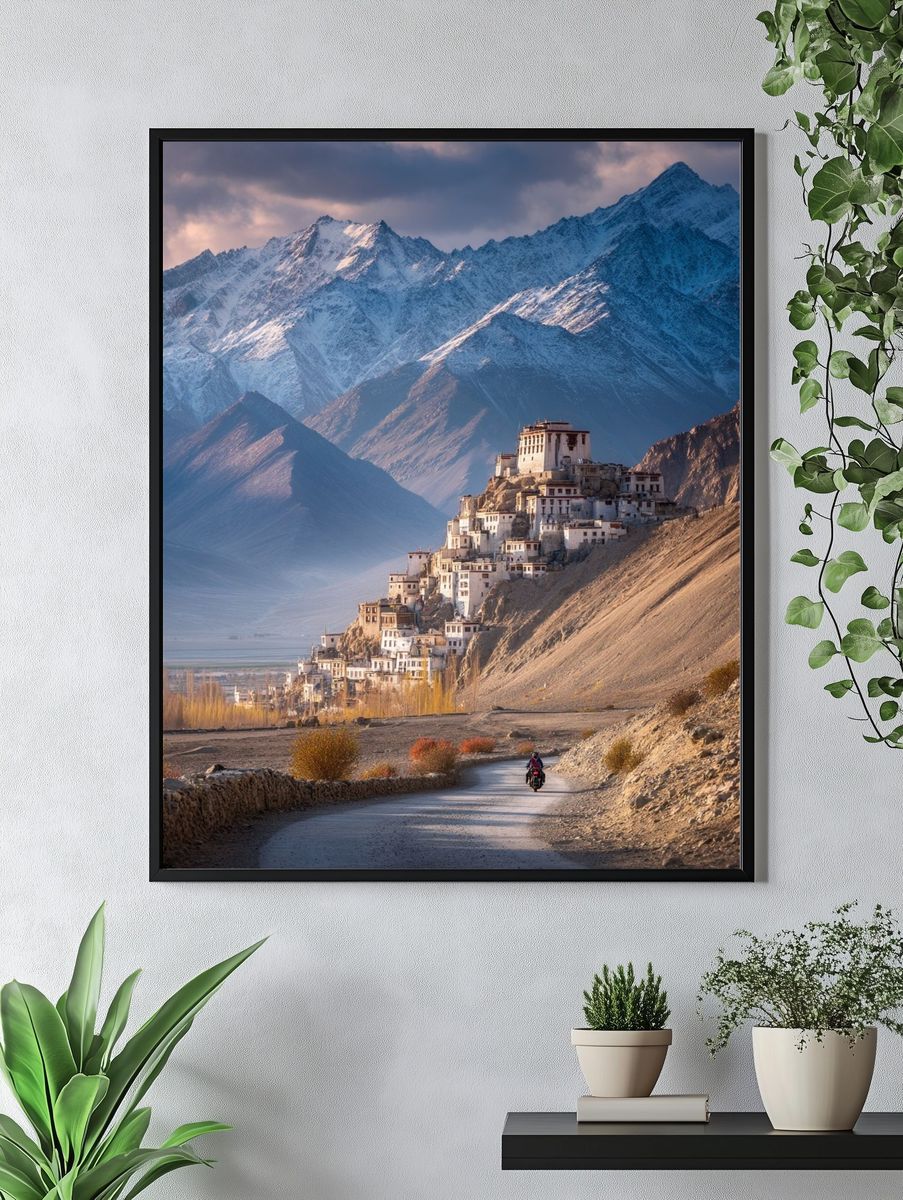 Himalayan Monastery Landscape Print. — room view 4
