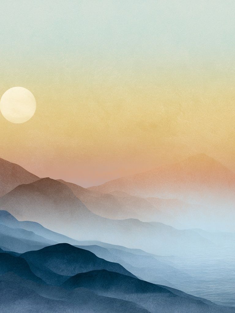 Misty Mountain Sunrise Print. poster detail