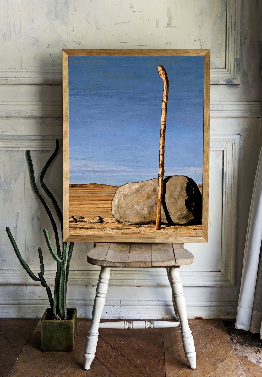 Desert Stone and Staff Print. — room view 1