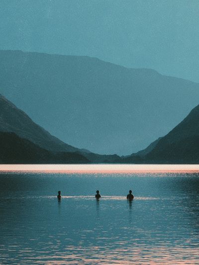 Misty Mountain Lake Poster.