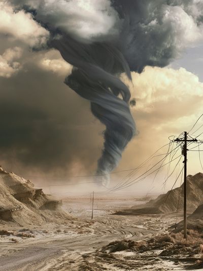 Desert Tornado Landscape Print.