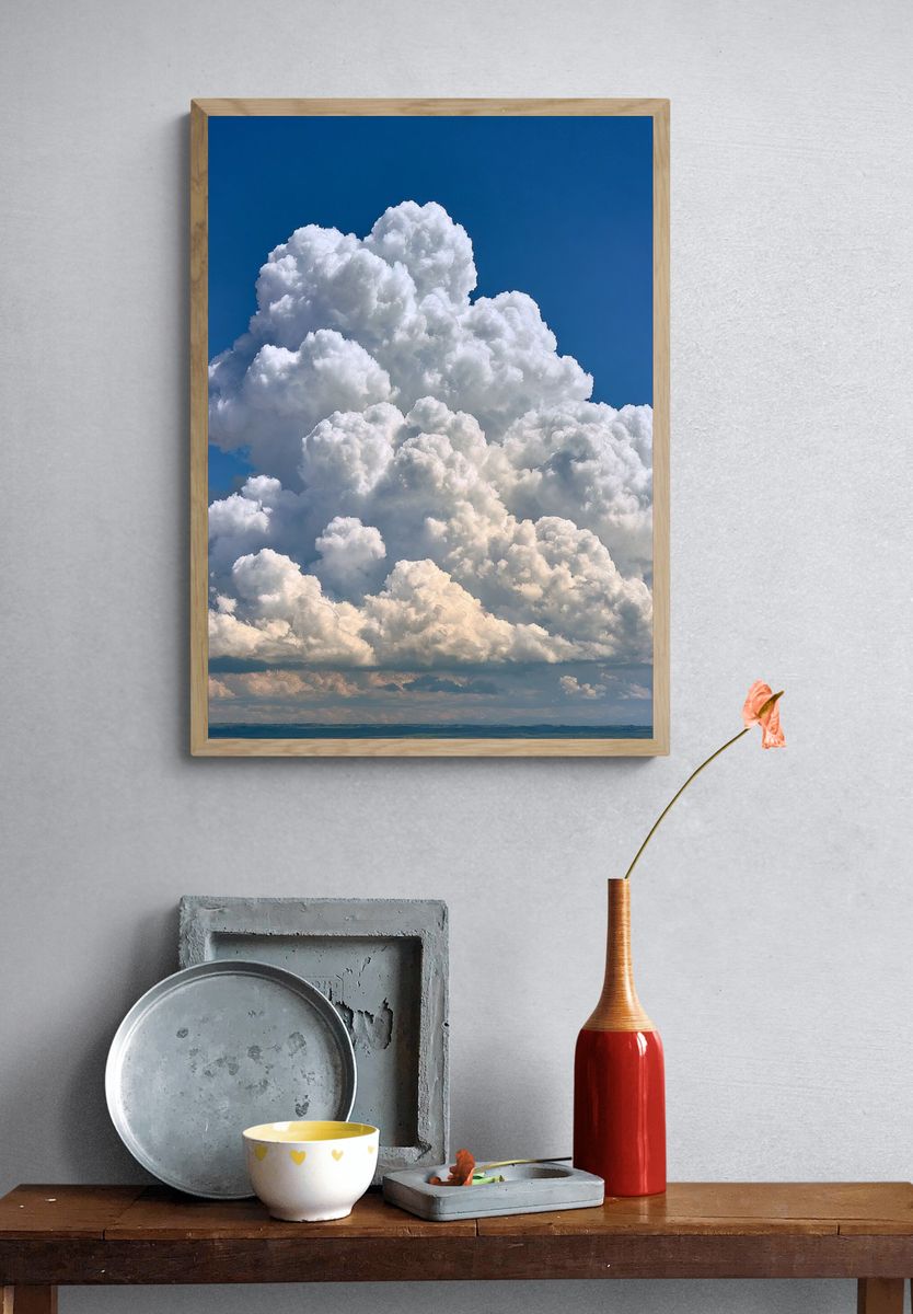 Towering Cloudscape Nature Poster. — room view 3