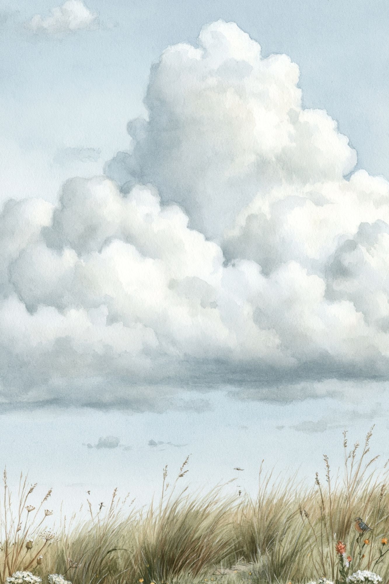Coastal Dunes Watercolor Print. poster — nature art