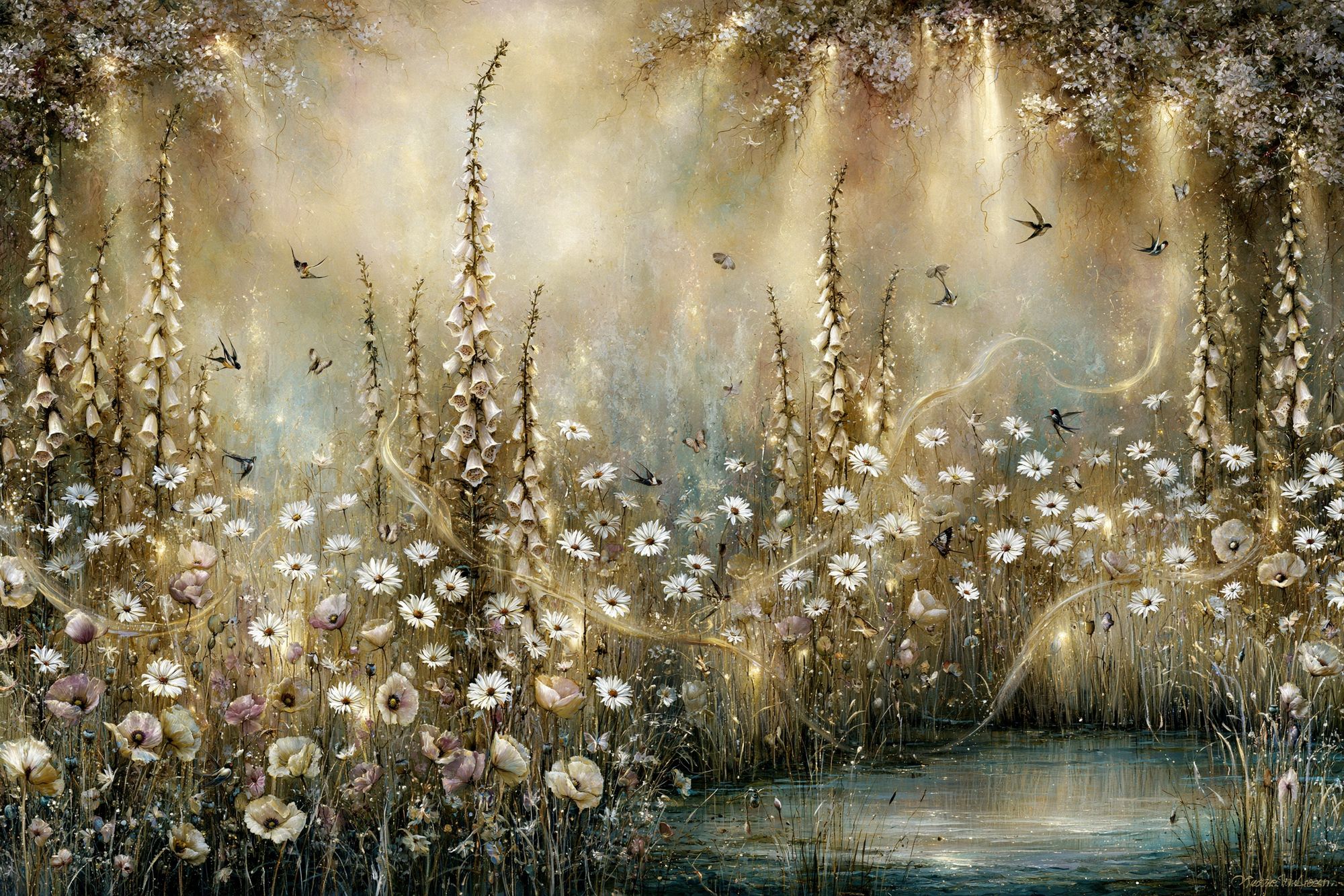 Enchanted Wildflower Meadow Print. poster — nature art