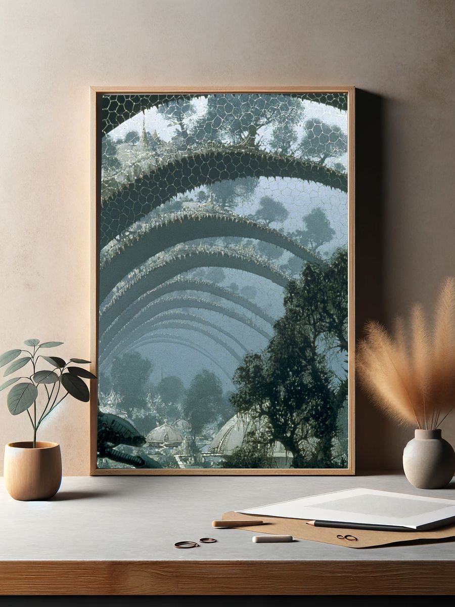 Futuristic Forest Dome Print. — room view 2