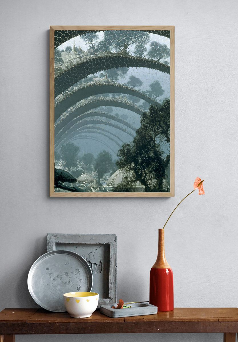 Futuristic Forest Dome Print. — room view 3