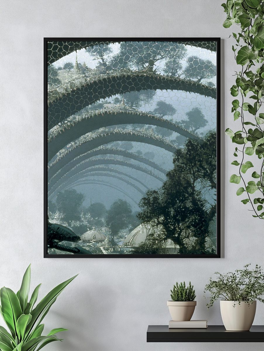 Futuristic Forest Dome Print. — room view 4