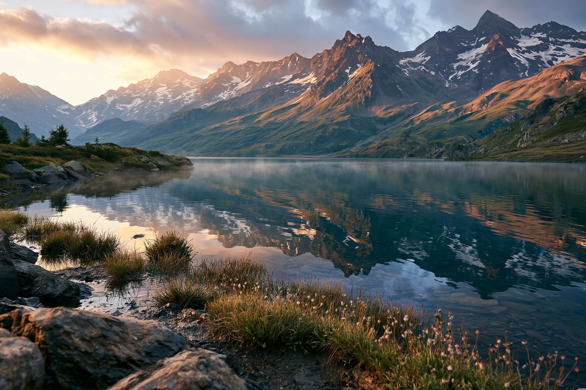Alpine Lake Sunrise Poster. poster detail