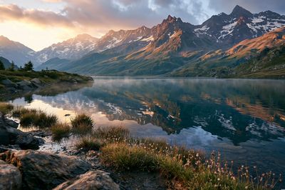 Alpine Lake Sunrise Poster.