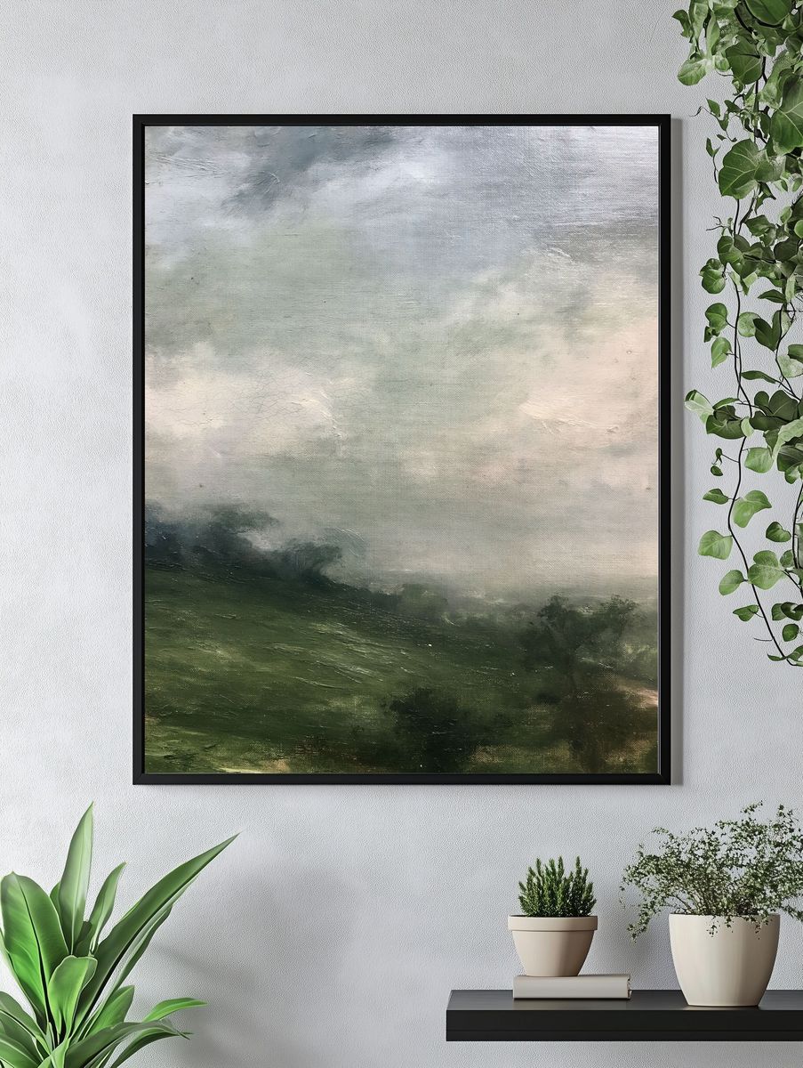 Misty Hills Landscape Poster. — room view 4