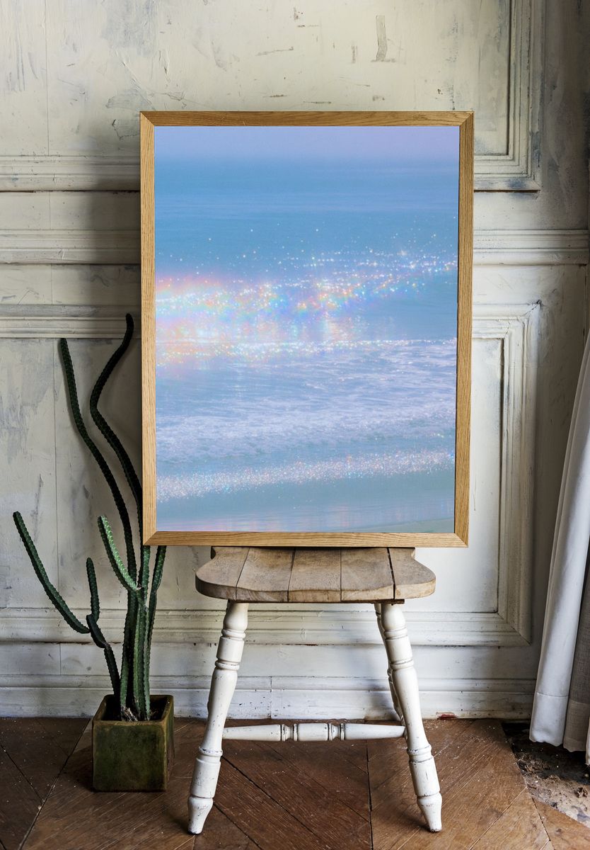 Pastel Ocean Rainbow Poster. room preview